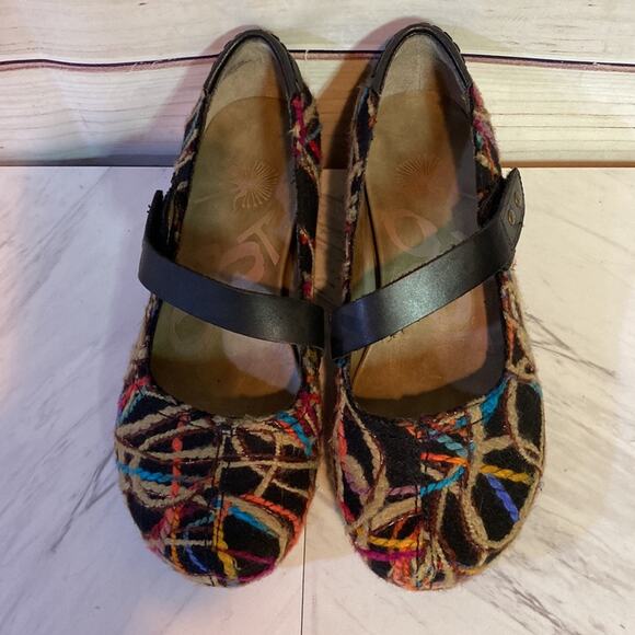 OTBT Salem Colored Yard Mary Jane Hidden Wedge Clogs Size 7.5 - Picture 4 of 11